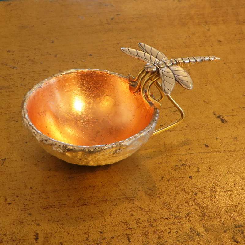 Rose Gold Dragonfly Trinket Dish